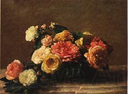 Henri Fantin-Latour Roses in a Bowl Spain oil painting art